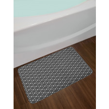 Neutral Pattern Petal Square Bath Mat