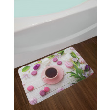 Cup Macaroon and Tulips Bath Mat