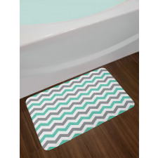 Geometric Wavy Zigzag Bath Mat