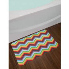 Zigzag Sharp Vibrant Bath Mat