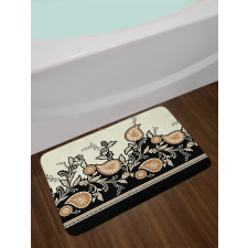 Floral Traditional Bath Mat