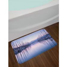 Yacht Harbor in Sunrise Bath Mat