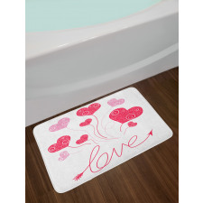 Love Heart Balloons Bath Mat