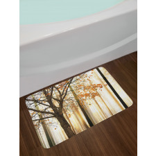 Tree in Abstract Woods Bath Mat