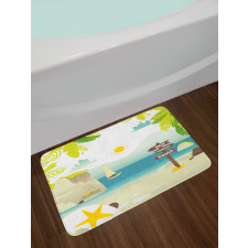 Hot Summer Botany Sea Bath Mat