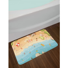 Cartoon Coast Fun Bath Mat