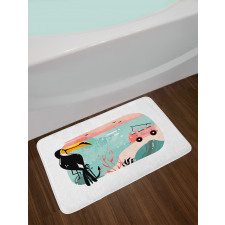 Van and Toucan Bath Mat