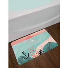 Abstract Underwater Bath Mat