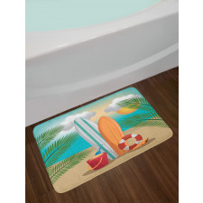 Summer Holiday Fun Bath Mat