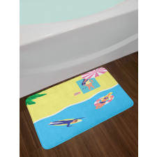 Summer Holiday People Bath Mat