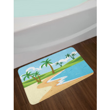 Coast with Grass Palm Bath Mat