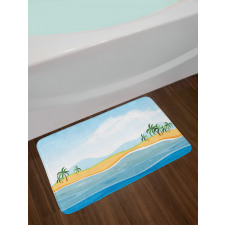 Ocean Palms Panorama Bath Mat