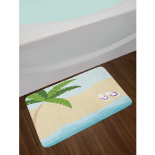 Flip Flops on Coast Bath Mat