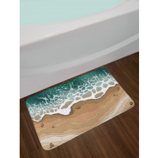 Foamy Sea Waves Bay Bath Mat