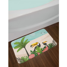 Watermelons Toucans Bath Mat