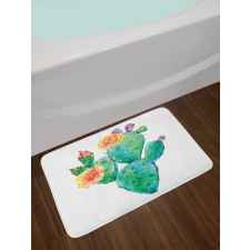 Cactus with Flowers Bath Mat