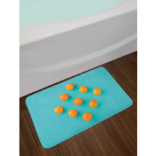 Modern Tangerine Art Bath Mat