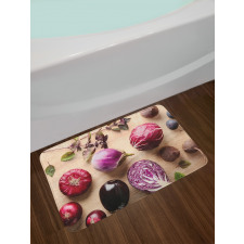 Vegetables and Figs Bath Mat