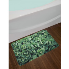 Macro Blooming Leaves Bath Mat