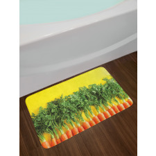 Carrots in a Row Art Bath Mat