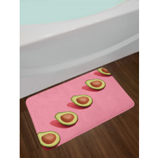 Halved Fresh Avocados Bath Mat