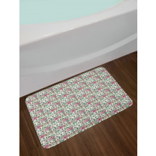 Victorian Look Flowers Bath Mat