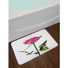 Single Flower Branch Bath Mat