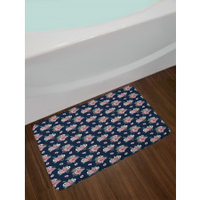 Minimalist Flowers Bath Mat