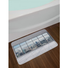 Big Window Downtown View Bath Mat