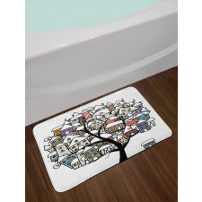 Homes on Branches Bath Mat