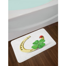 Horseshoe Ladybug Shamrock Bath Mat