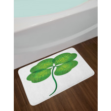 Detailed 4 Leaf Shamrock Bath Mat