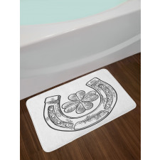 Shamrock and Horseshoe Image Bath Mat