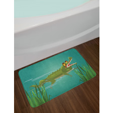 Cartoon in a Lake Bath Mat