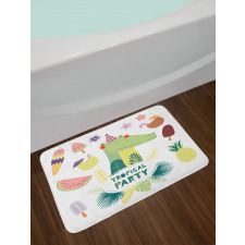 Tropical Party Ice Cream Bath Mat