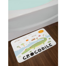 Calligraphy Outdoor Scene Bath Mat