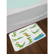 Happy Cartoon Characters Bath Mat