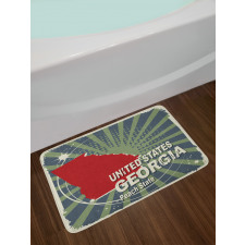 Grunge Wording Peach State Bath Mat