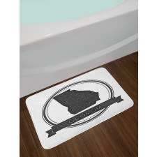 Monochrome Round Pattern Bath Mat