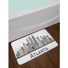 Atlanta City Architecture Bath Mat