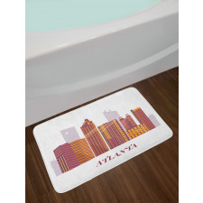 Modern Urban Illustration Bath Mat