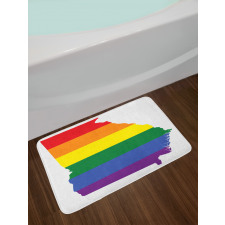 Colorful Stripes Gay Pride Bath Mat