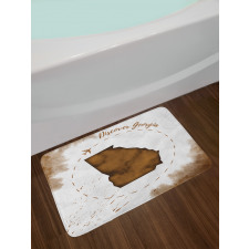 Grunge Airplane Circling Bath Mat