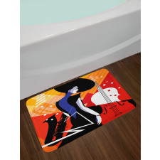 Modern Musical Jazz Bath Mat