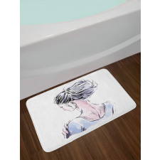 Messy Bun Bath Mat