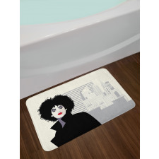 Modern Lady and City Bath Mat