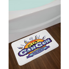 Mexico Calligraphic Design Bath Mat