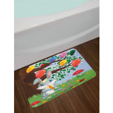 Bunny Balloons Bath Mat