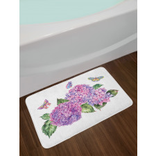 Hydrangea Leaves Bath Mat