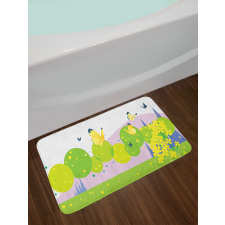 Forest Trees Spring Bath Mat